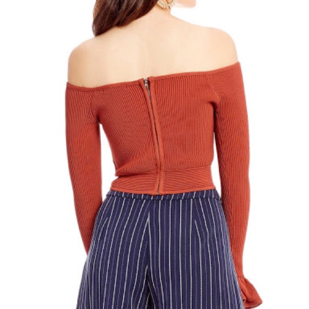 NWT Gianni Bini Madelyn Off the Shoulder Crop Top - Picture 3 of 3